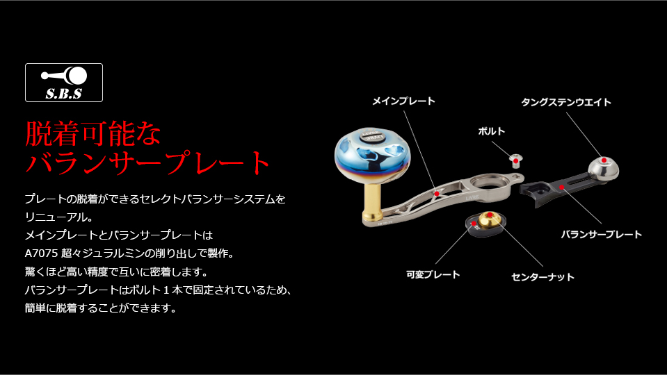 LIVRE　リブレ　SB 70-75　シマノ　左巻き　専用ナット付き　ハンドル